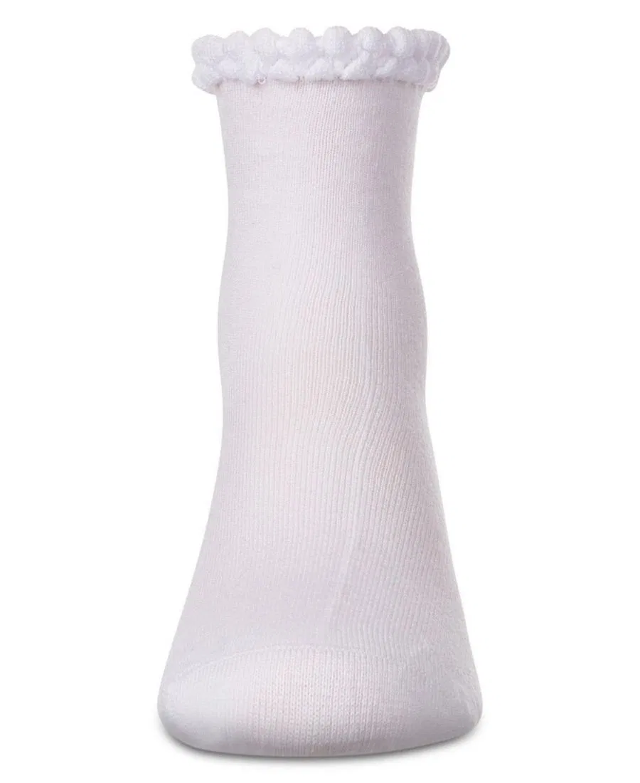 Детские носки-следки с текстурным манжетом MeMoi, White — фото 2