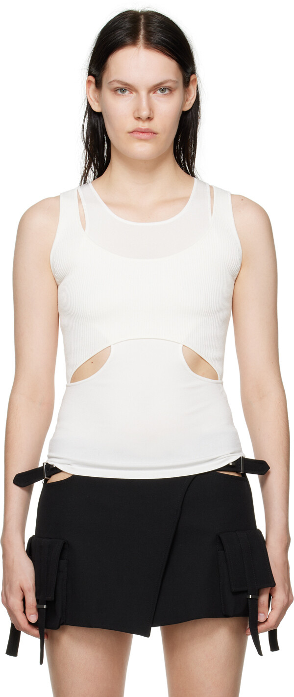 

Белая майка Interlink Dion Lee