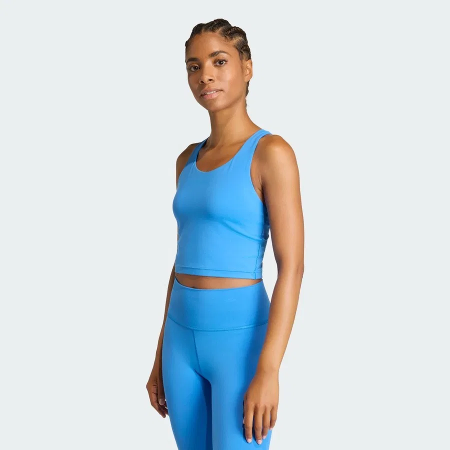 Спортивный топ-бра с средним уровнем поддержки All Me Medium Support Bra Tank Top adidas, Черный
