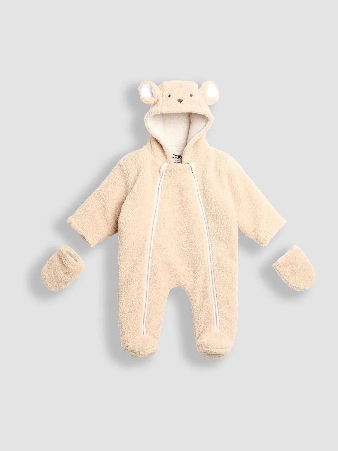 Комбинезон-конверт с капюшоном-мишкой Brown Bear Cosy Borg, JoJo Maman Bébé, коричневый — фото 2