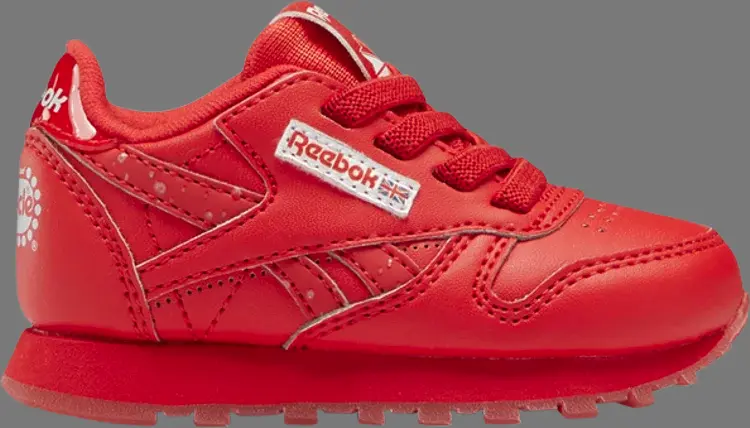 

Кроссовки popsicle x classic leather toddler 'instinct red' Reebok, красный