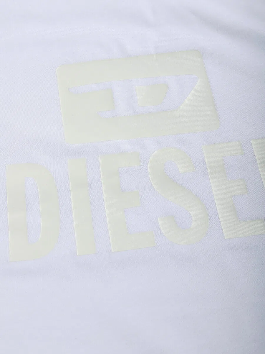 Футболка DIESEL 'T-JUST TONE ON TONE' белого цвета — фото 2