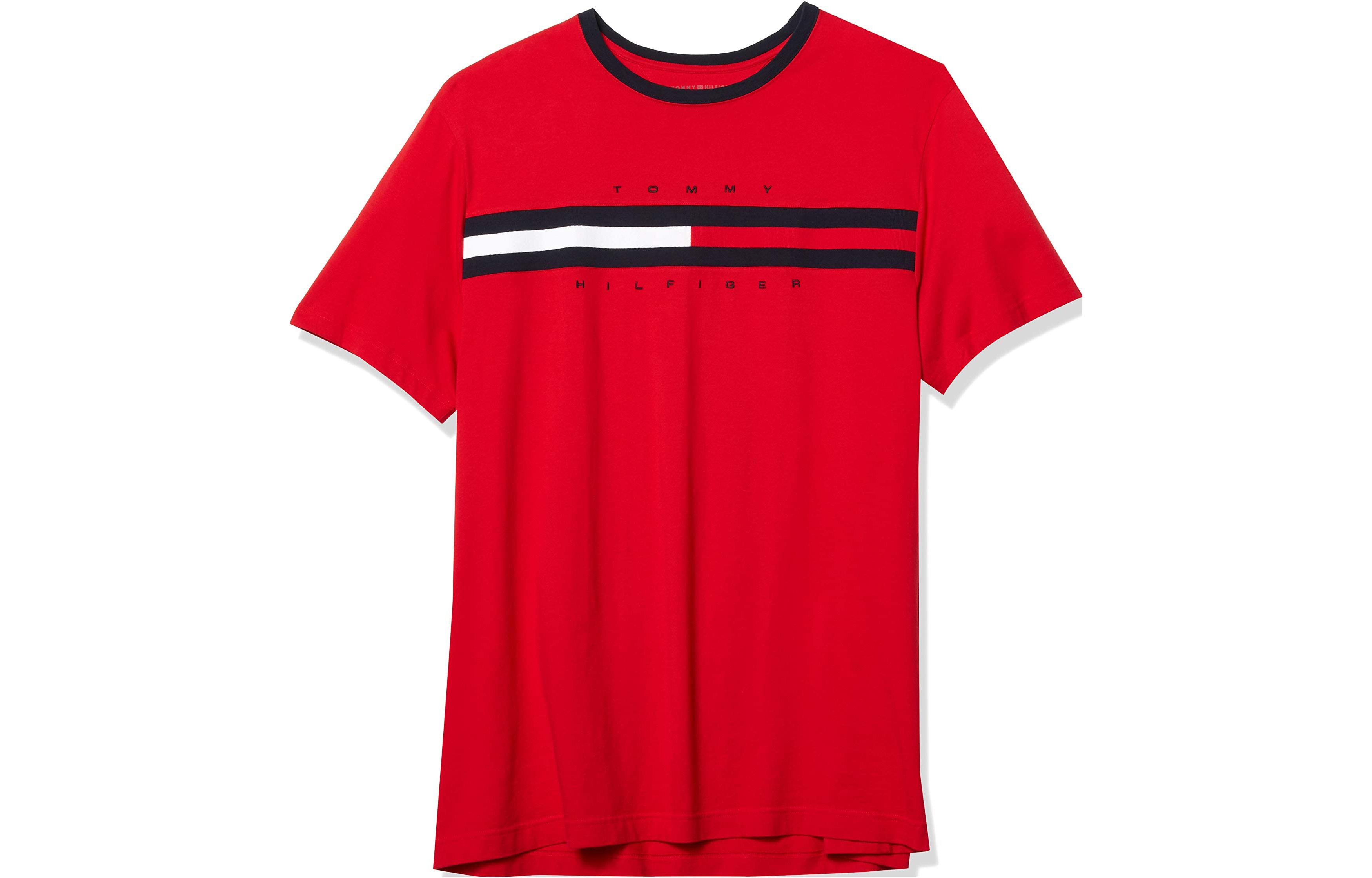 

Tommy Hilfiger Футболка мужская красная, Красный, Tommy Hilfiger Футболка мужская красная