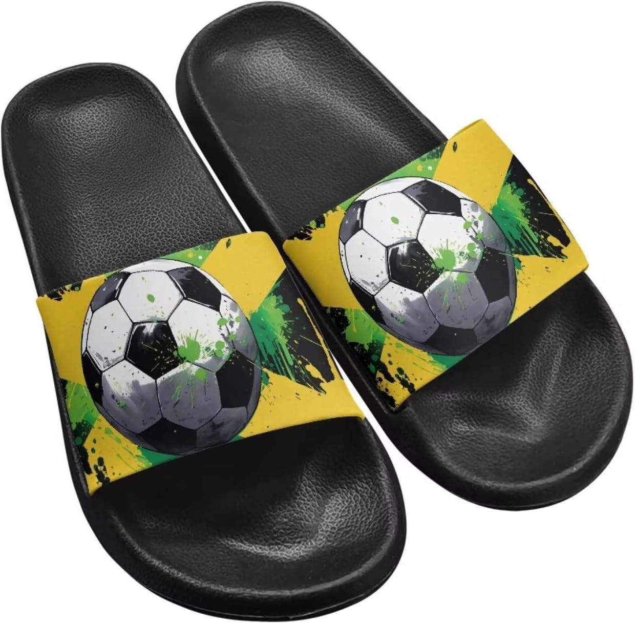 

Сандалии-шлепанцы Jrysaedy для женщин и мужчин, ультракомфортные, восстанавливающие форму, мягкие летние пляжные тапочки, Jamaican Flag Football