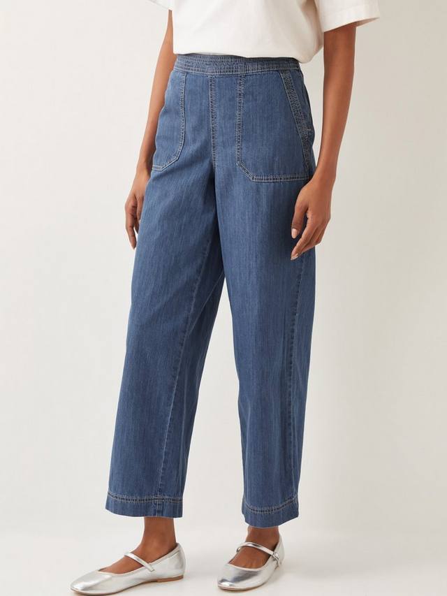 

Укороченные широкие джинсы harper Monsoon, цвет Denim Blue