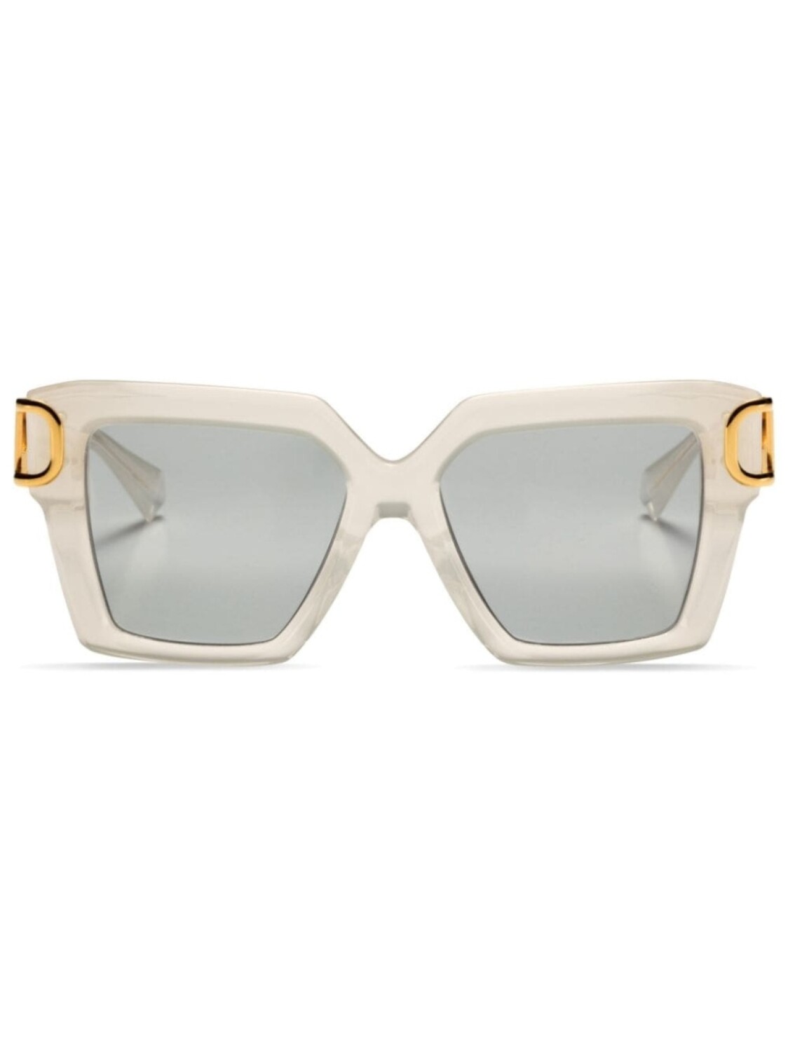 

Valentino Eyewear солнцезащитные очки V-Uno в массивной оправе, белый