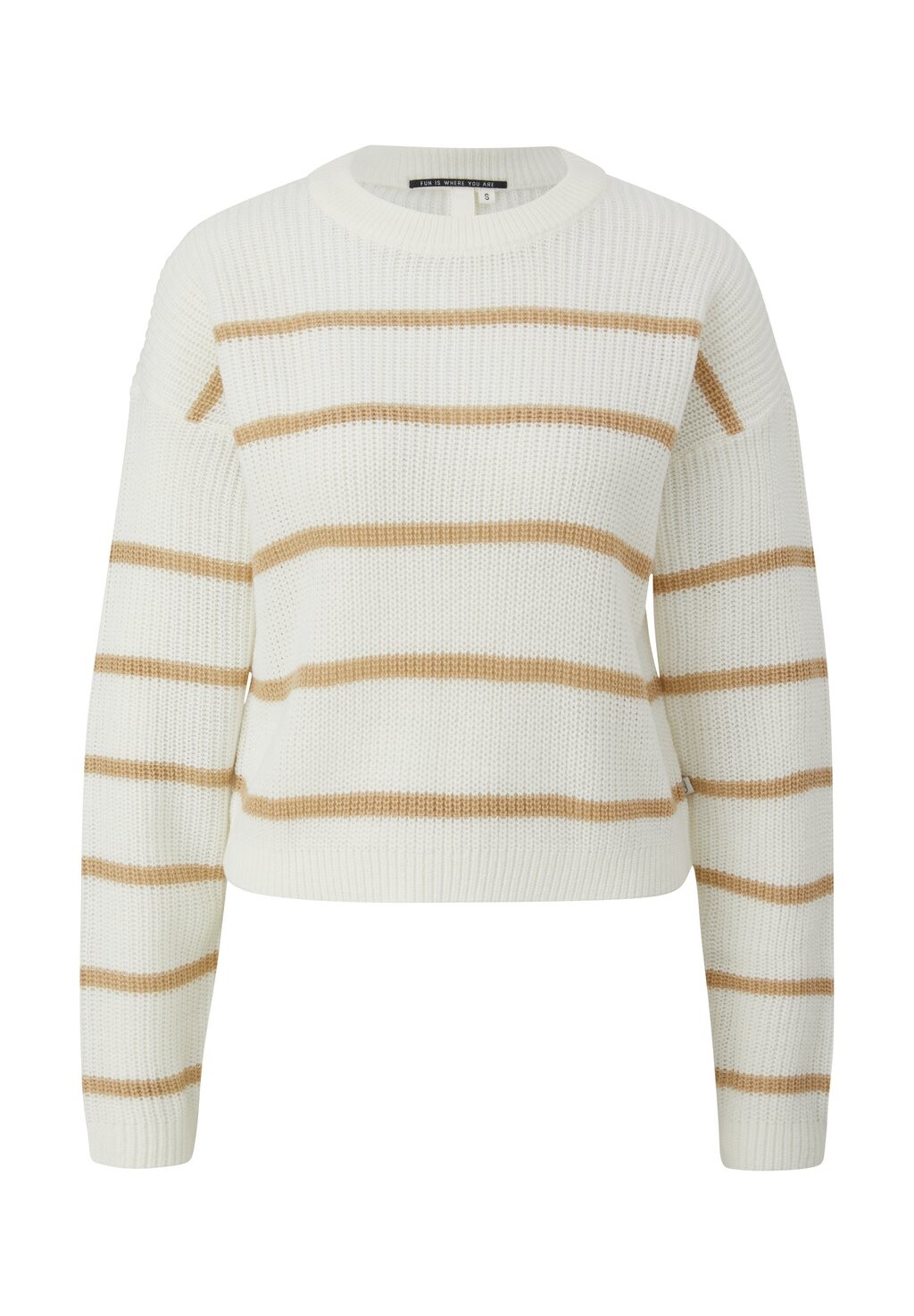 

Вязаный свитер PULLOVER QS, бежевый