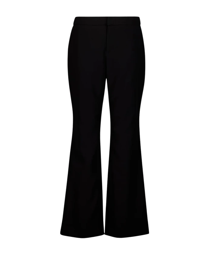 Элегантные расклешенные брюки из крепа Balmain, черный