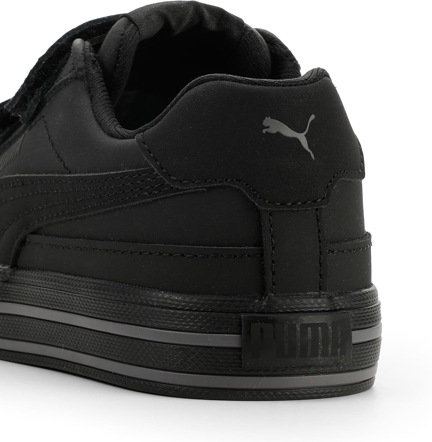 Детские кроссовки PUMA Suede с двумя застежками, черный/серый/темно-серый — фото 3