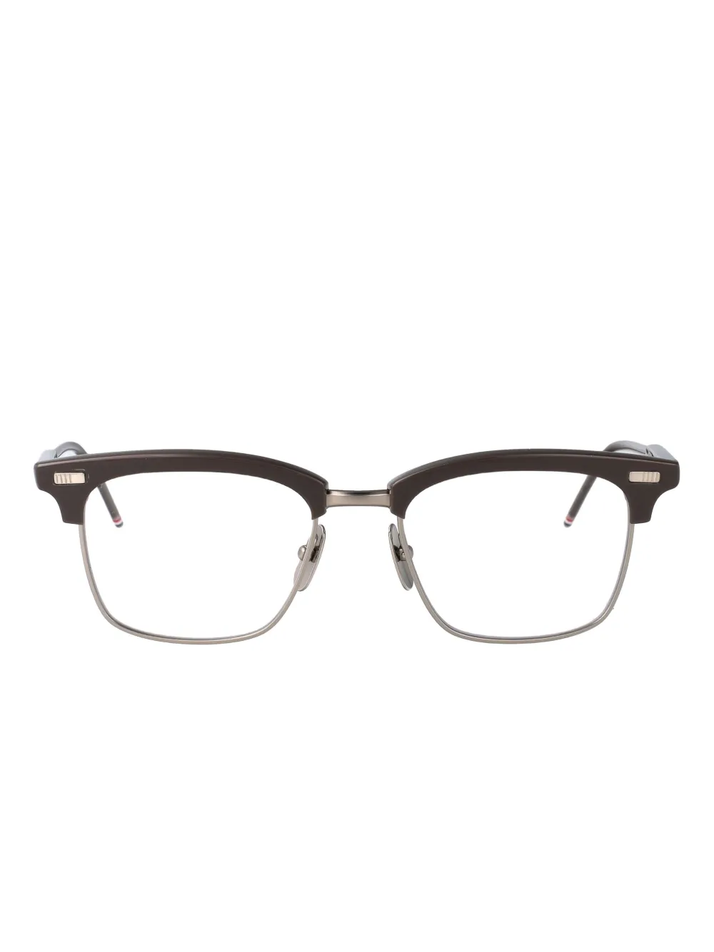 

Титановые прямоугольные очки Thom Browne Eyewear, коричневый