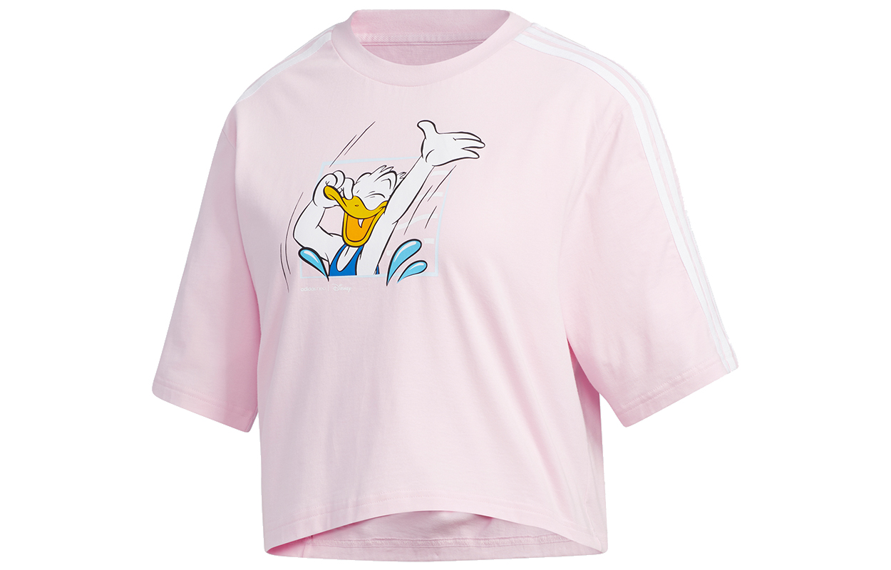 

Х Disney Crew Neck Свободного Кроя Футболка с Коротким Рукавом Женская Adidas Neo, розовый