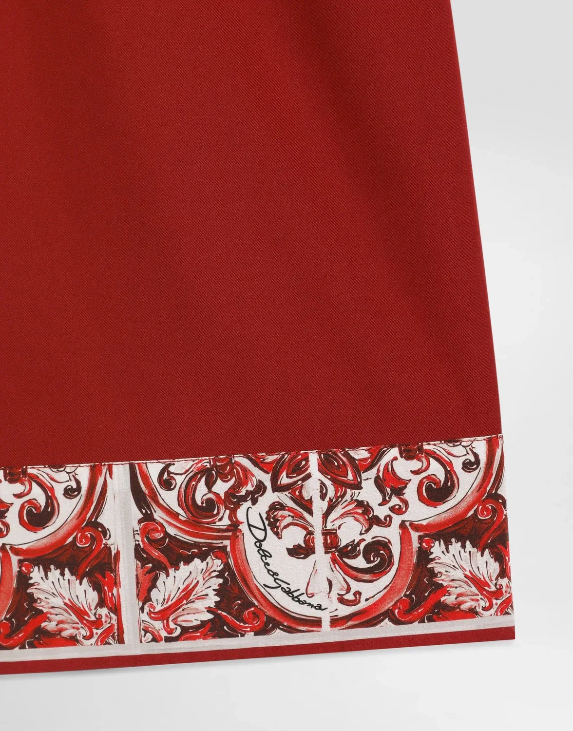 Шорты-бермуды из поплина с принтом «Майолика» DOLCE & GABBANA, бежевый — фото 3