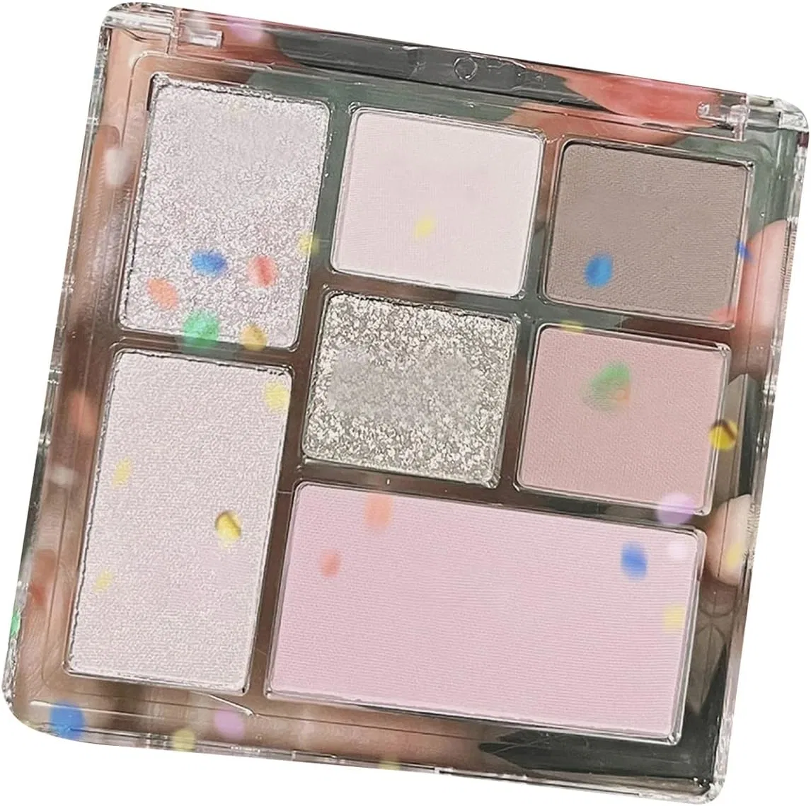Тени для век стойкие с блестками Saeyz, серый — фото 4