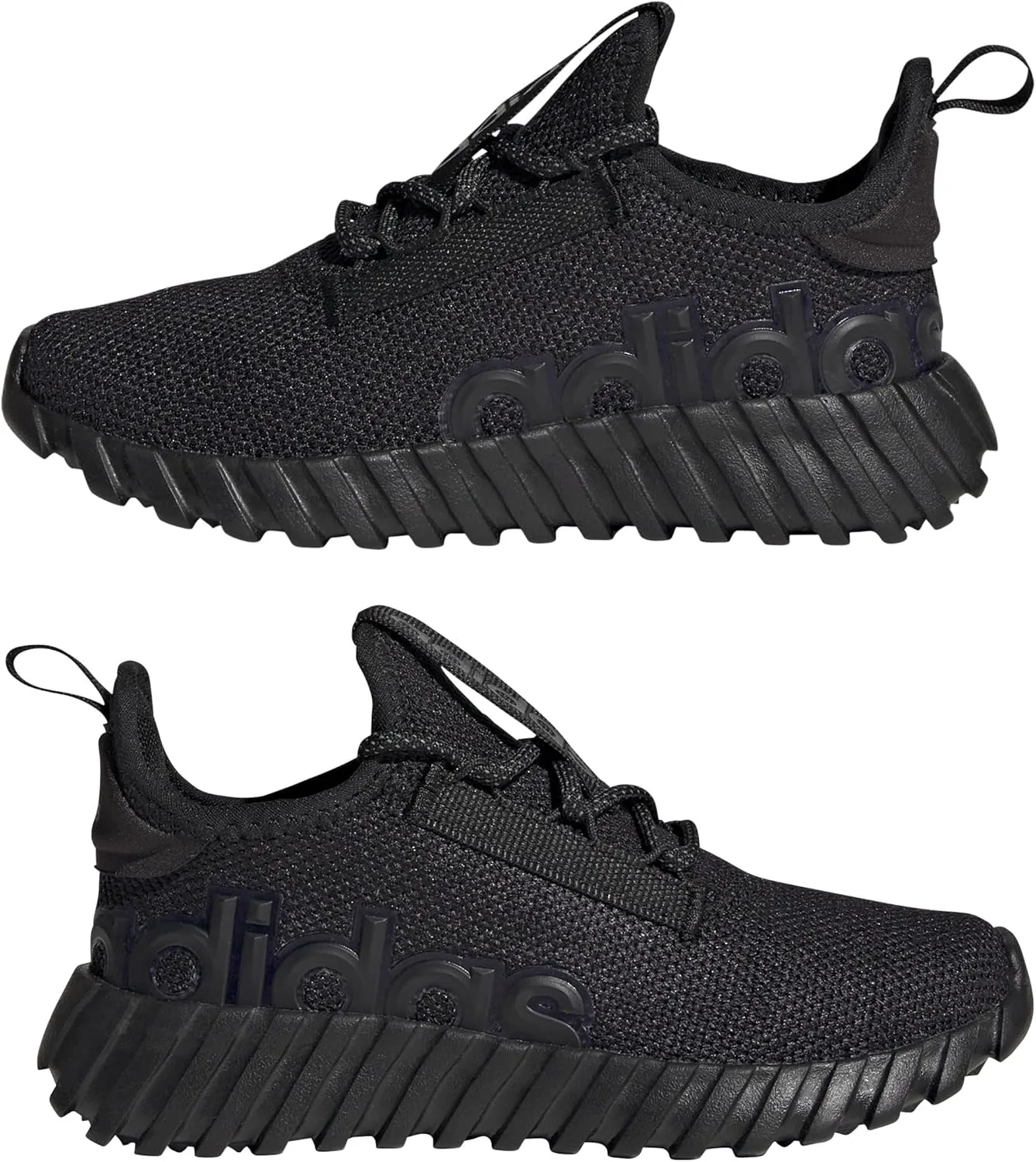 Кроссовки Adidas Kids Boys Kaptir 3.0 на шнуровке для мальчиков, повседневные - черные, черный — фото 4