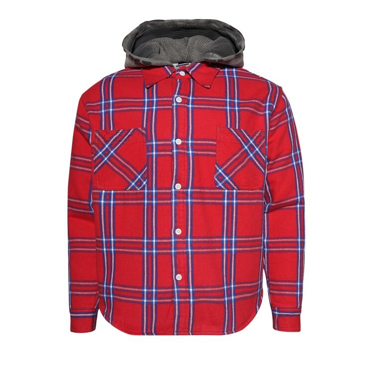 

Куртка SAINT Mxxxxxx Frannel Quilted Shirt Jacket Red/Blue, красный