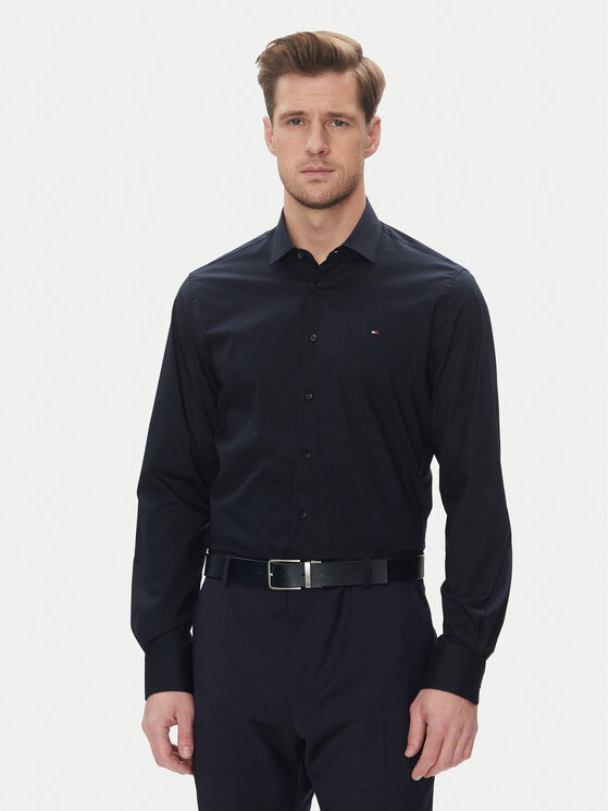 

Рубашка облегающего кроя MW0MW39279 Tommy Hilfiger, синий