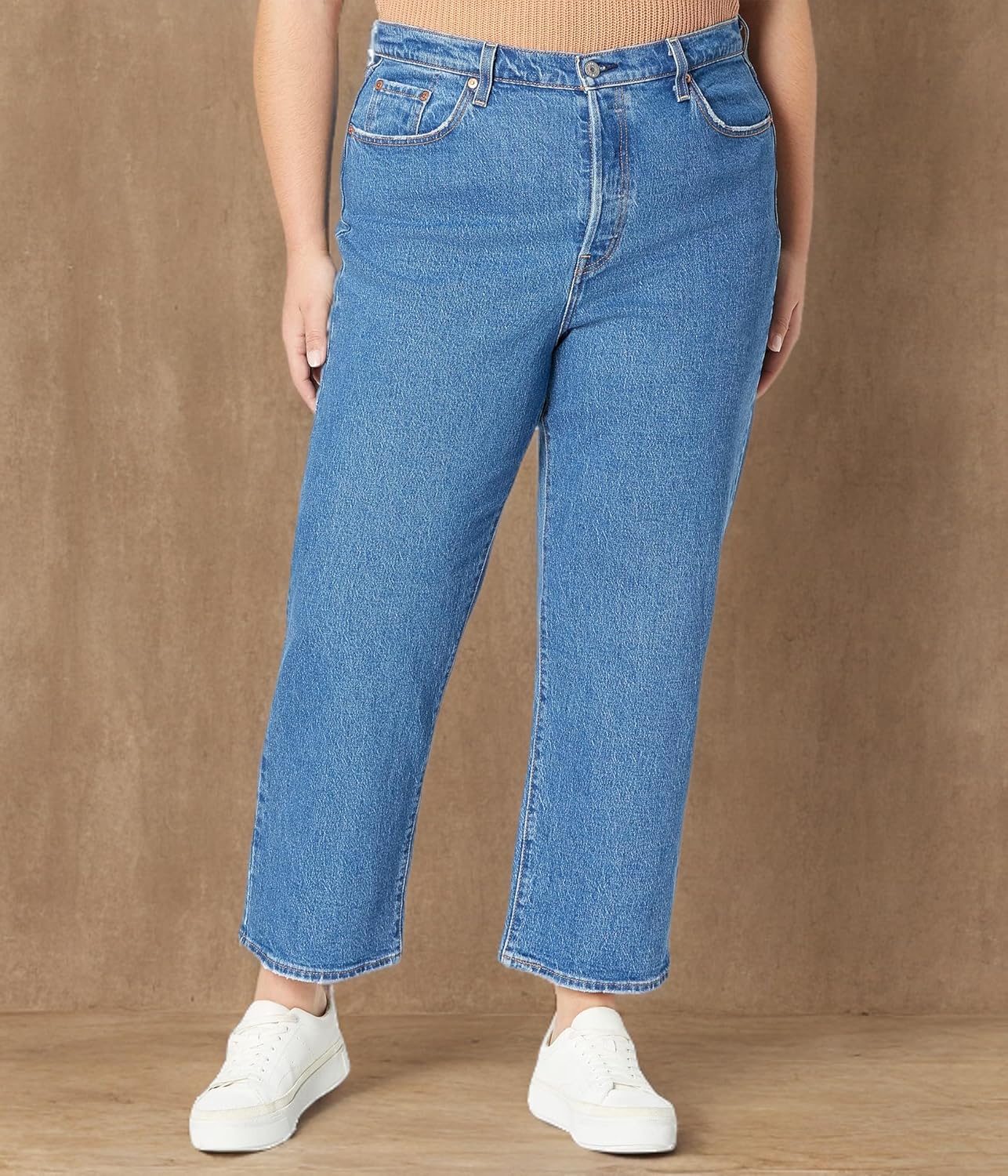 Женские джинсы Levi's премиум-класса размера «плюс» Ribcage Straight Ankle Jeans, Jazz Pop — фото 4