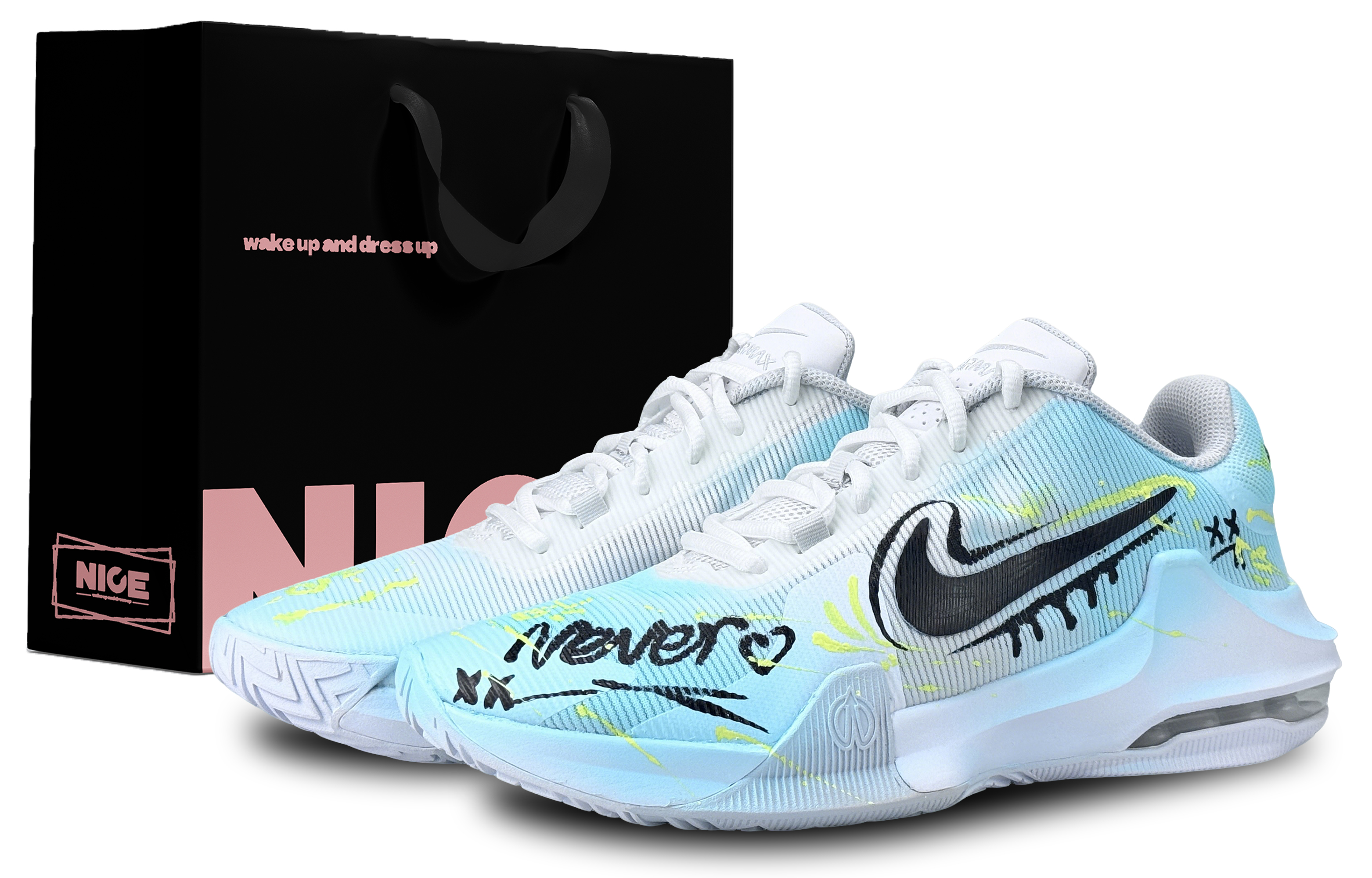 

Nike Баскетбольные кроссовки Air Max Impact 4 мужские, средний верх, черные, желтые