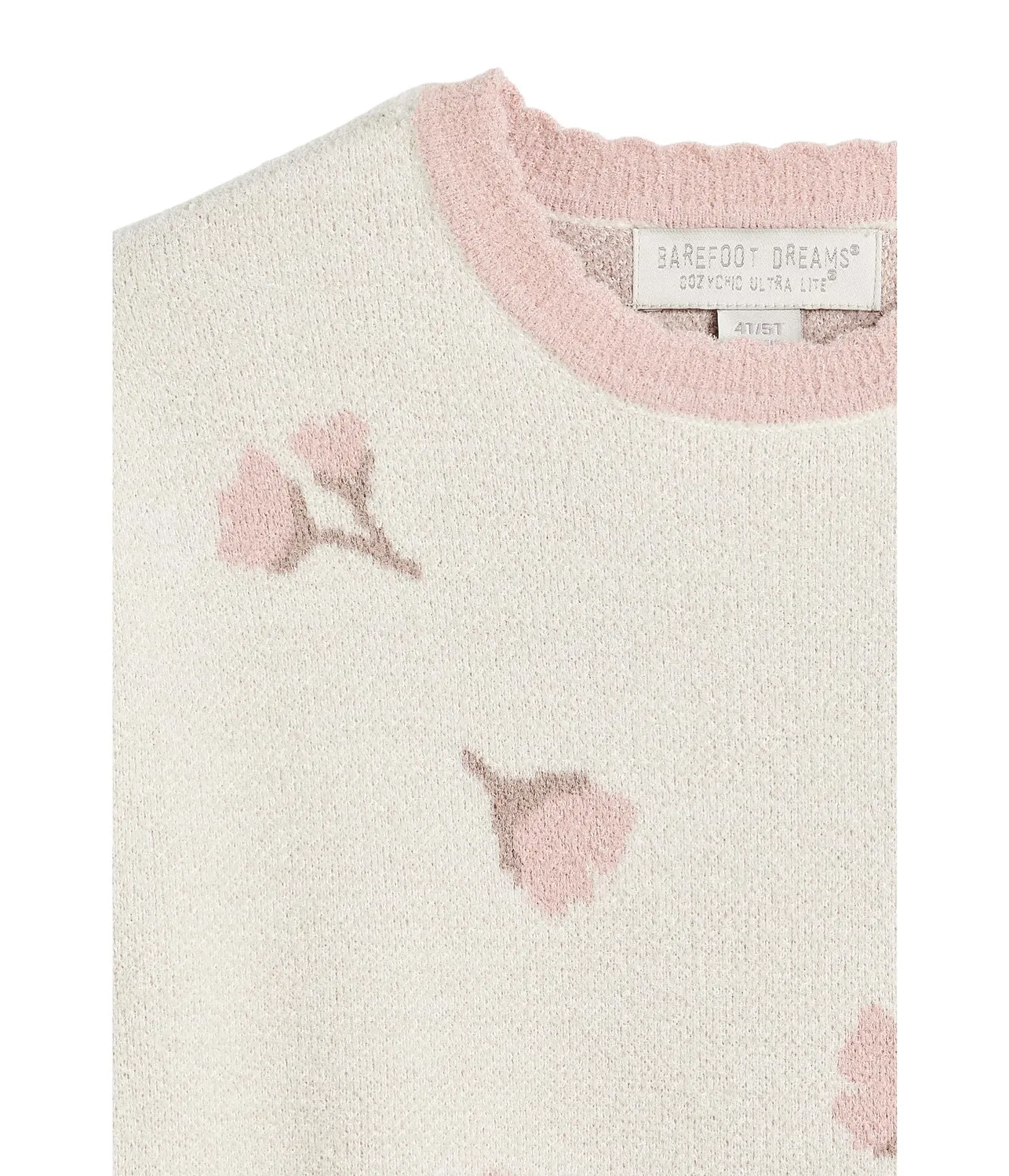 Свитер Cozychic Ultra Lite Wildflower Crew (для малышей) Barefoot Dreams Kids, Cream Multi — фото 3