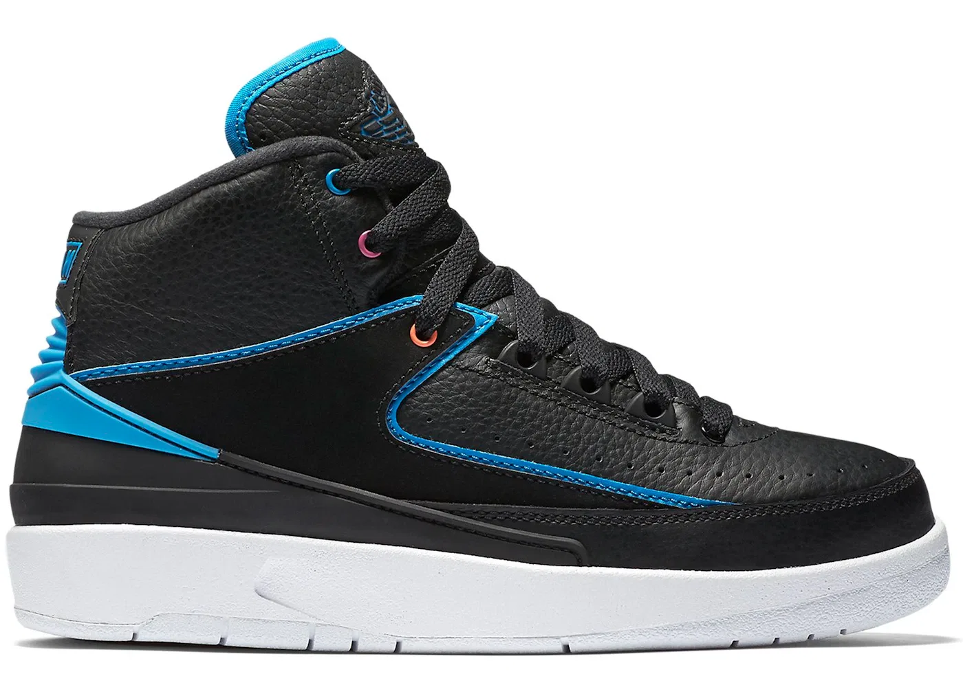 Детские кроссовки Lifestyle Jordan 2 Retro Jordan, Black/Fire Pink-Photo Blue-Atomic Orange