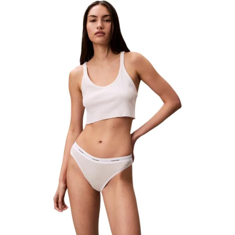 Женские трусы-слипы с принтом Light Heather Gray Calvin Klein