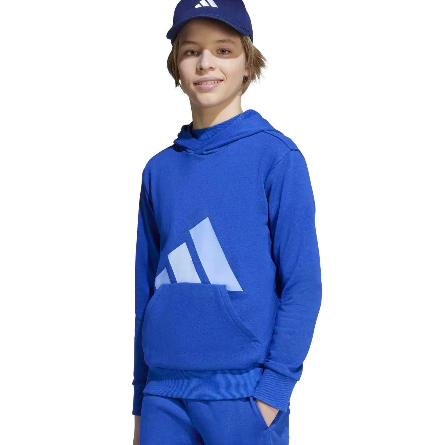 Детское худи с капюшоном Adidas Sport J Bl Ft Hd 280, Цвет BLAU — фото 4
