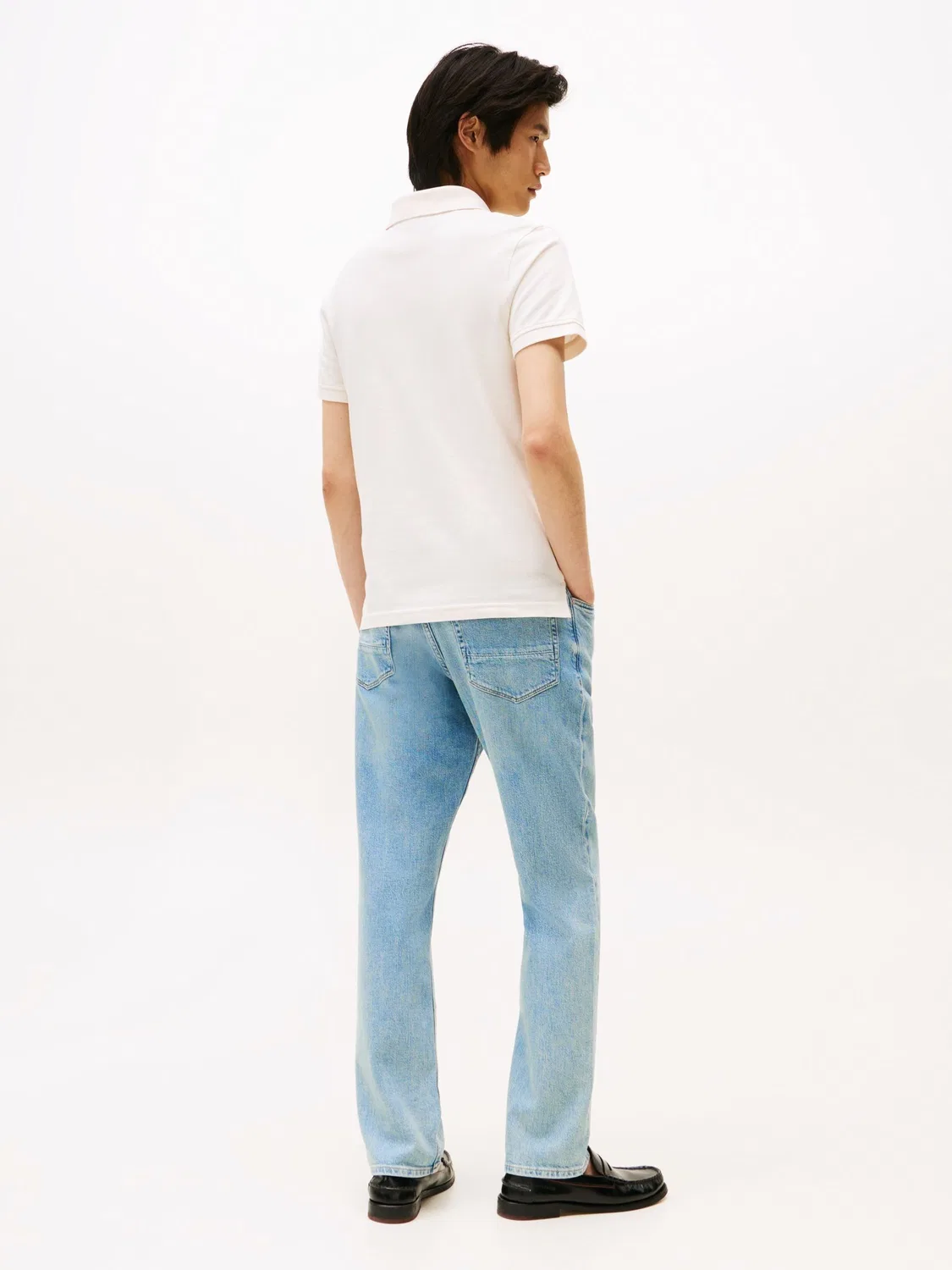 Tommy Hilfiger Off White Slim Fit рубашка поло из пике 1985 года — фото 2