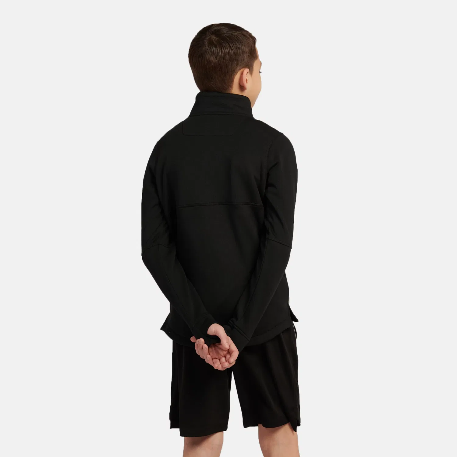 Детский лонгслив с молнией на четверть Slim Fit NB Essential New Balance, Black — фото 4