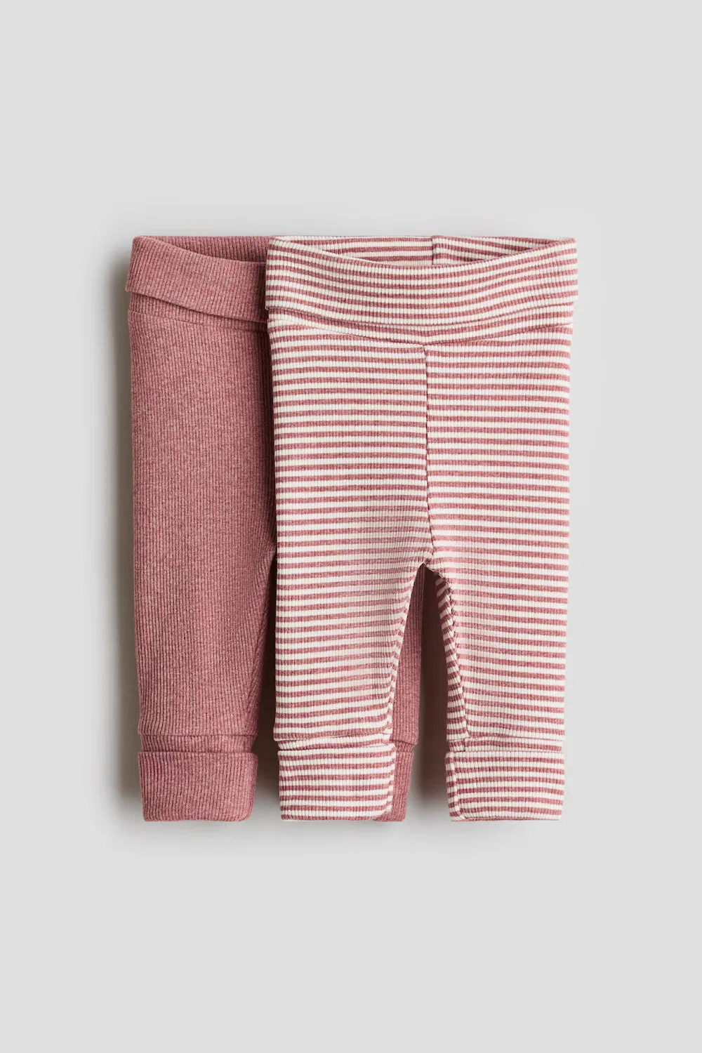 Комплект из двух леггинсов, которые растут вместе с вашим ребенком H&M, Mattrosa/Weiß Gestreift