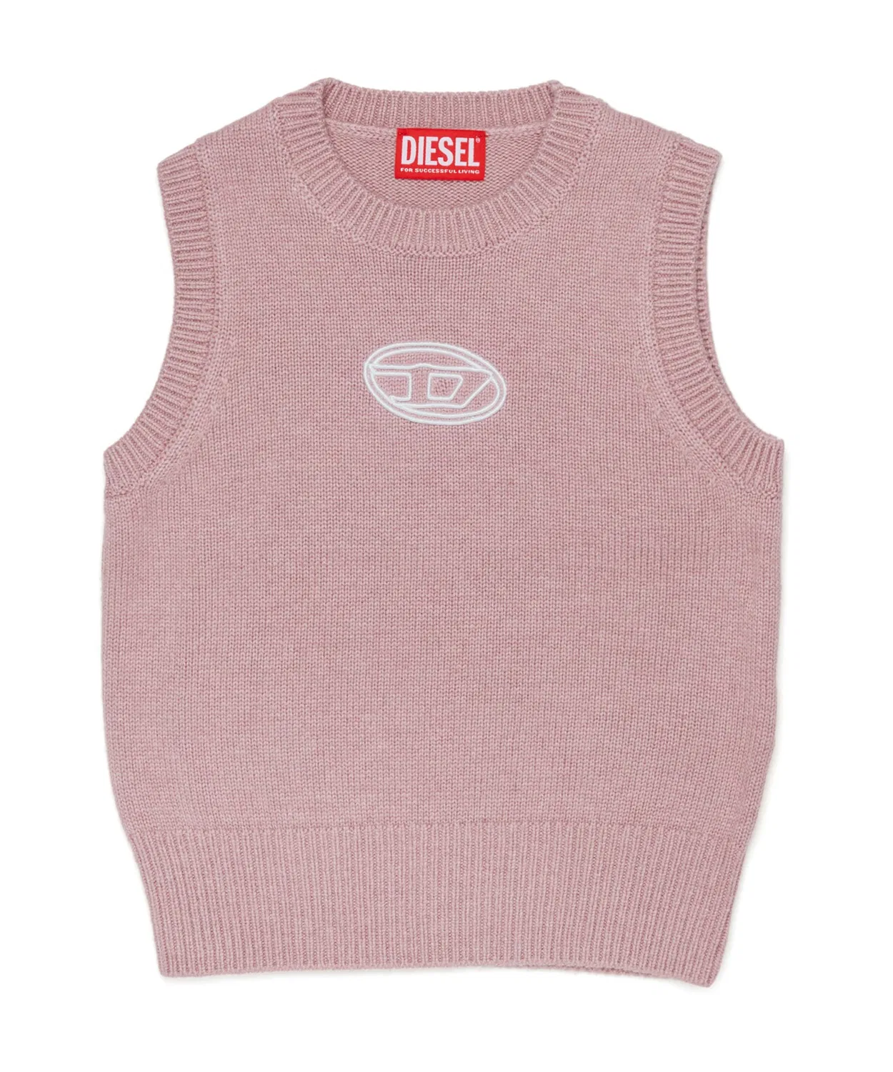 Детский жилет без рукавов с брендовым логотипом DIESEL KIDS, Light Pink