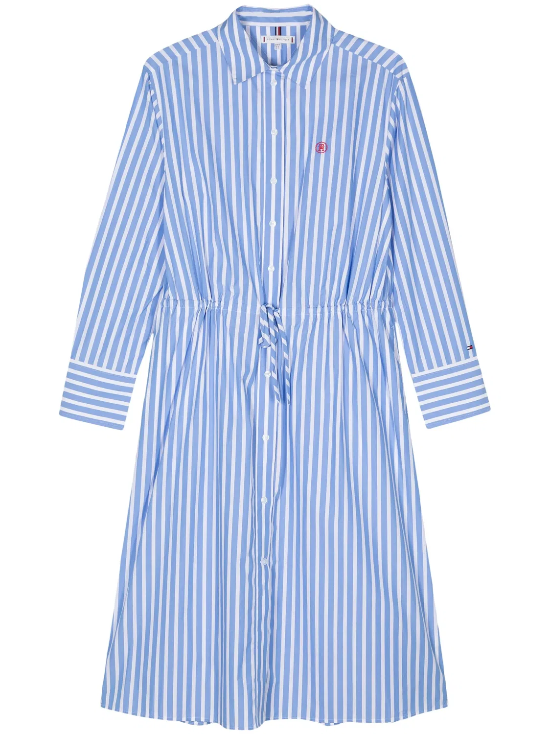 Рубашечное миди-платье в полоску Tommy Hilfiger, голубой/белый