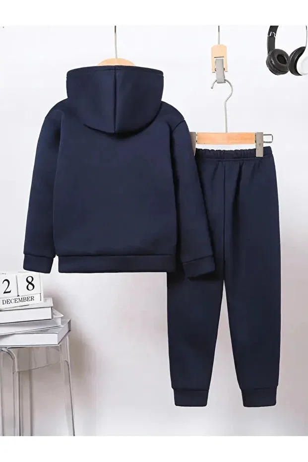 Детский спортивный костюм для девочек с принтом Mama'S Little Man Karatopak, Navy Blue — фото 2