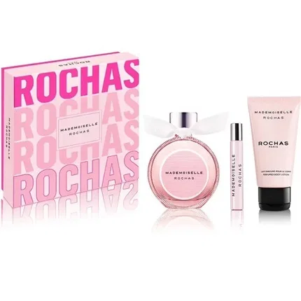 Парфюмерный набор Rochas Mademoiselle Rochas, 50 мл + 50 мл + 7.5 мл