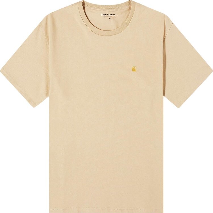 

Футболка Carhartt WIP Chase 'Sable/Gold', коричневый
