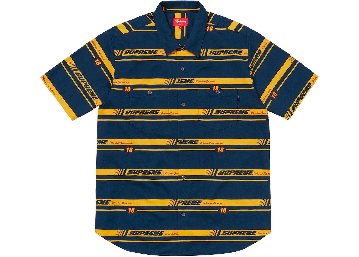 Мужская рубашка с полосками Supreme Shirt, Navy