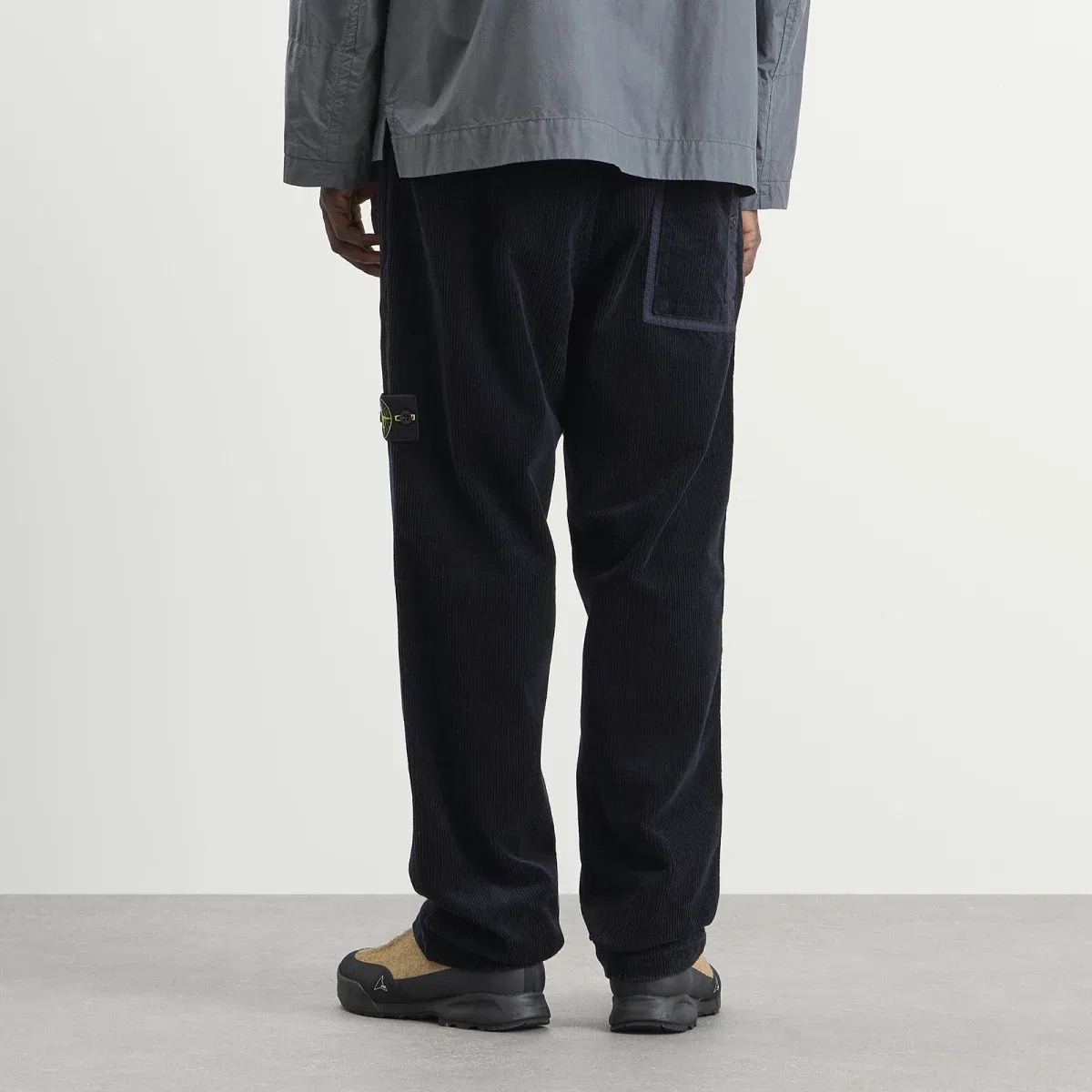 Брюки из органического хлопка с вельветовой фактурой Stone Island, Navy Blue — фото 3