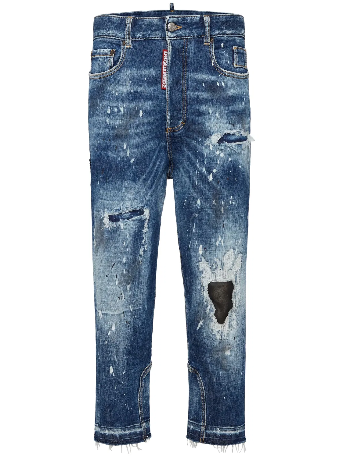 Джинсы с рваными деталями DSQUARED2, синий