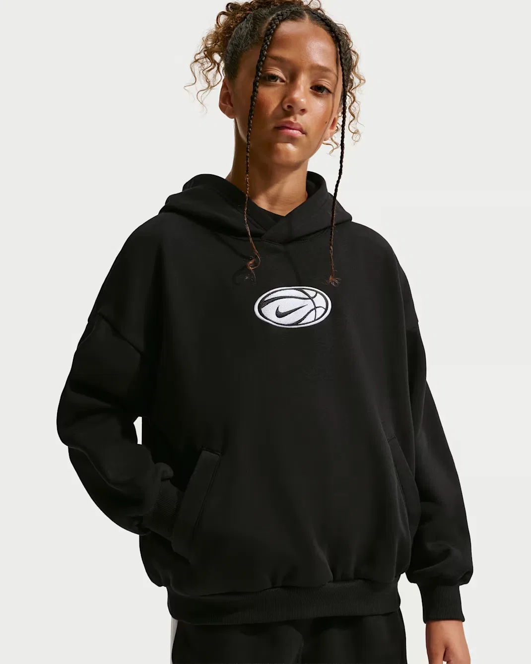 Детская баскетбольная толстовка Dri-FIT Nike, Black/White — фото 2