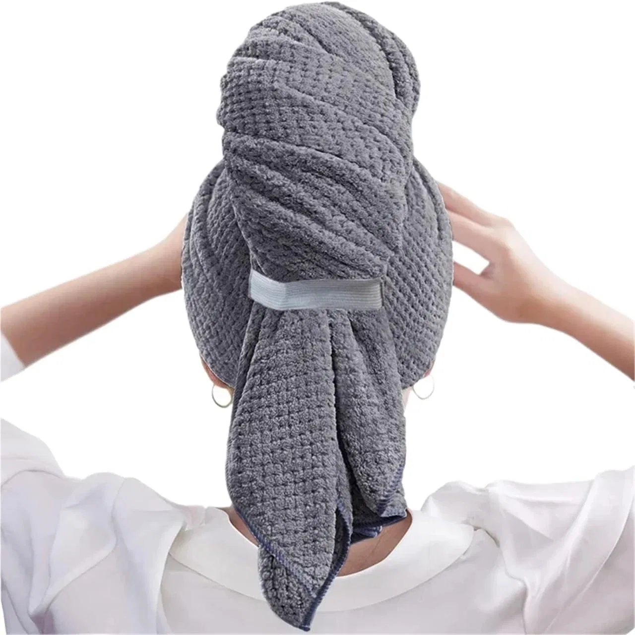 Шапка для сауны из микрофибры, 2 шт, ZONSHJDKR, Grey