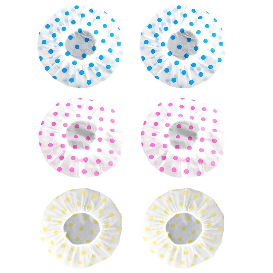 Шапочка для душа Pack of 6, Elastic Waterproof, WMUVAZA, Multicoloured