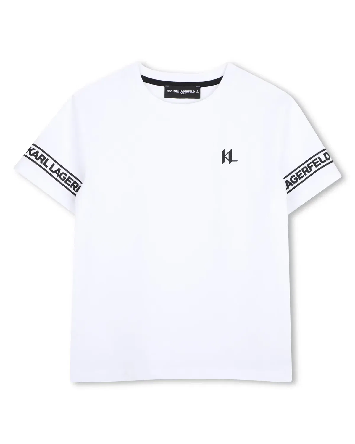 Детская футболка с коротким рукавом с принтом Karl Lagerfeld Kids, Blanco
