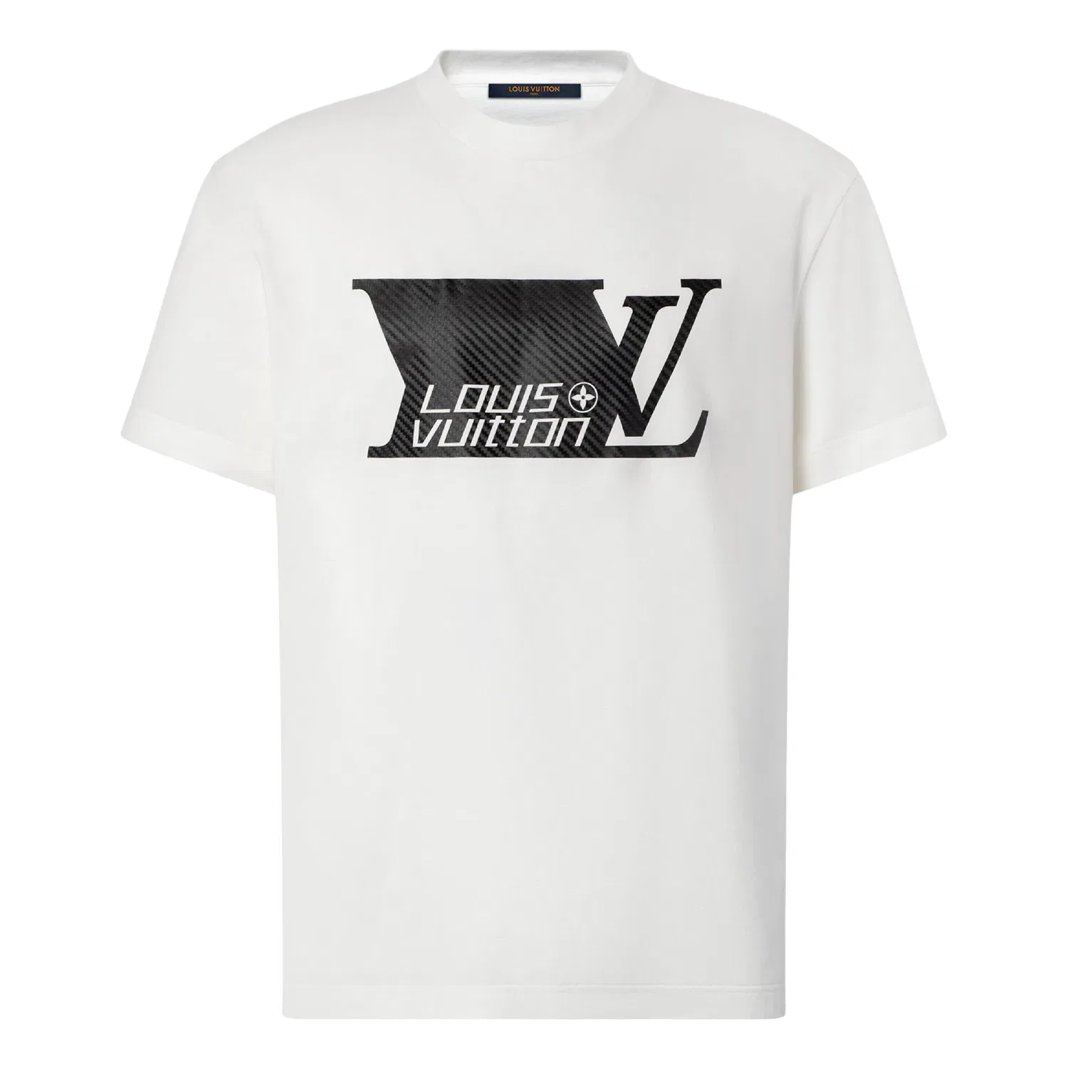 Мужская футболка с принтом SS26 Printed Signature LOUIS VUITTON, белый