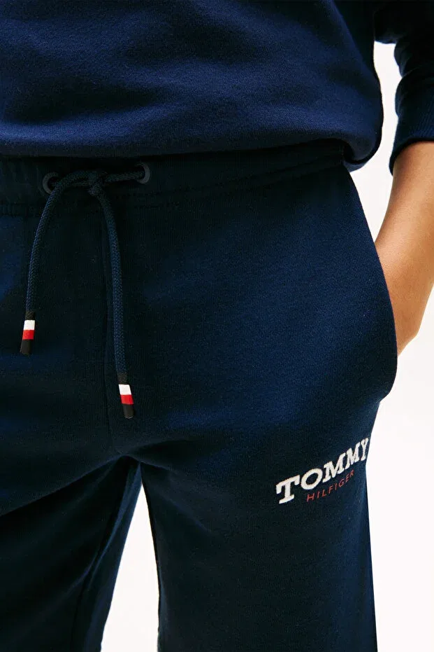 Детские шорты для девочек хлопковые Tommy Hilfiger, Navy — фото 4