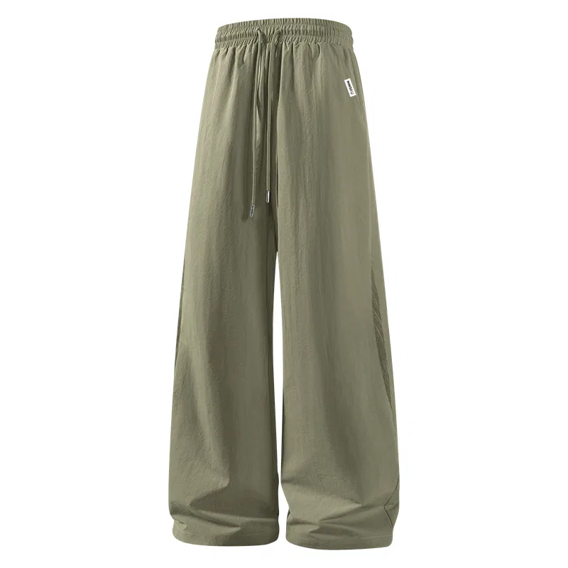 Детские повседневные брюки с сетчатыми вставками MINISO, Army Green