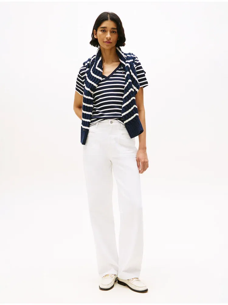 Футболка с V-вырезом, Slim Fit TOMMY HILFIGER, Navy — фото 2