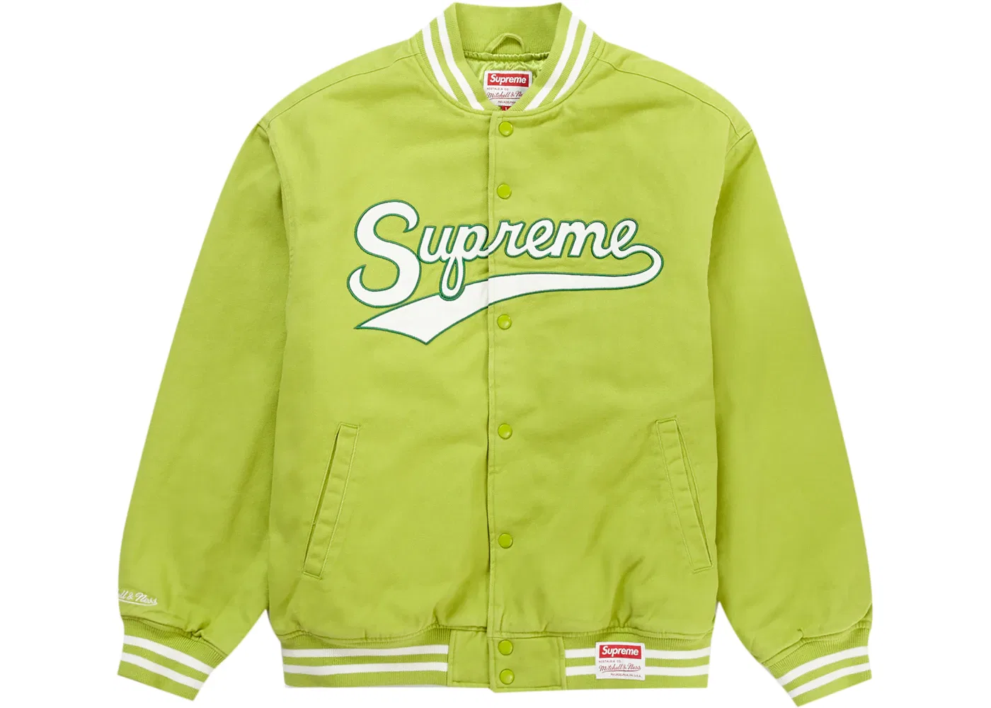 Мужская куртка-бомбер Supreme Mitchell & Ness Doughboy Twill Varsity Jacket, Green