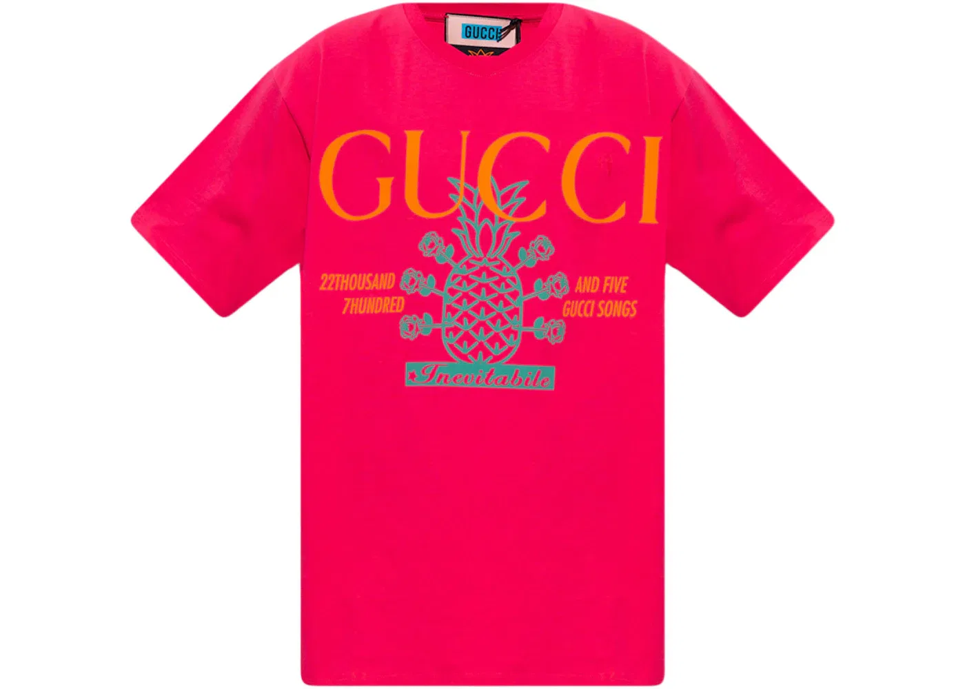 Мужская футболка с принтом Gucci Pineapple Collection Gucci, Pink