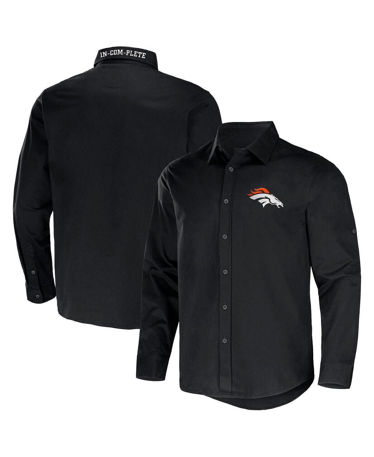 

Мужская рубашка nfl x darius rucker collection by black denver broncos convertible twill с длинным рукавом на пуговицах Fanatics, черный