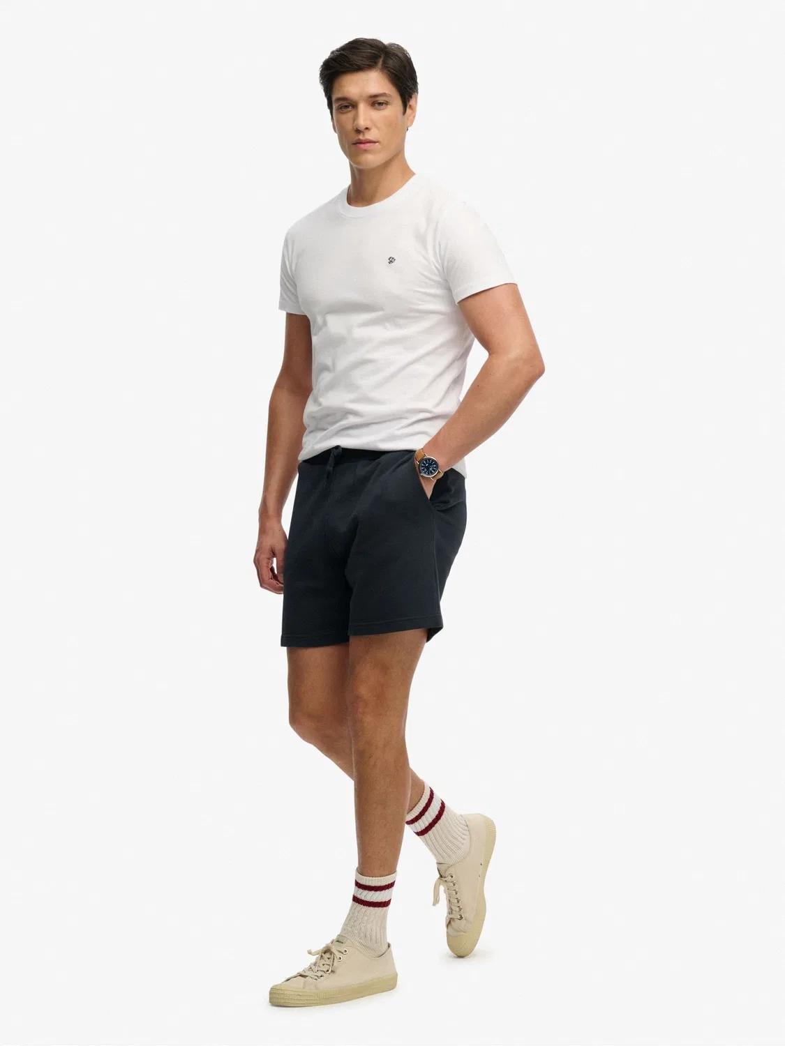 Шорты Essential Logo Classic Superdry, Navy Blue — фото 4