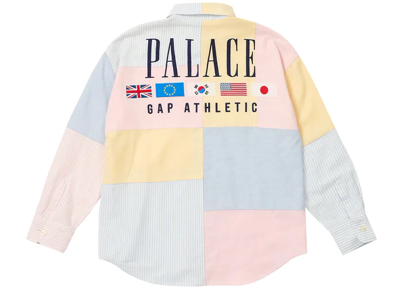 Детская рубашка Oxford с принтом Palace x Gap Kids Shoulder Drop Oxford Shirt, мультиколор